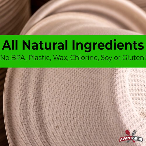 Mini Restaurant-Grade, Small 8 oz Bowls Bulk 50Pk. Great for Ice Cream, Chili or Soup. Disposable, Compostable Bowls are Allergen-Free, Leakproof and Microwave Safe for Hot or Cold Use