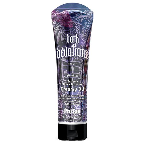 Pro Tan Dark Devotions Mens Extreme Black Bronzer Creamy Tanning Oil 9 oz.