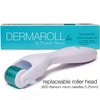 Derma Roller Microneedle Kit [DERMAROLL LITE 0.25mm by Prosper Beauty] Face Roller with Replaceable Head Exfoliation Microdermabrasion Micro Derma Skin Care Tool Dermaplaning Microneedling
