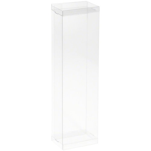 DollSafe Clear Folding Display Box for Thin 8.5-9.5 inch Dolls and Action Figures, 3" W x 2" D x 10" H, Pack of 10