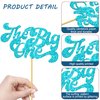 18pcs Glitter Summer Surfing Centerpiece Sticks Surfing 1st Birthday Party Decorations The Big One Party Surf Surfboard Theme Party Table Toppers for Surfer First Birthday Party Supplies