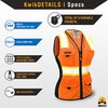 KwikSafety FIRST LADY Safety Vest for Women [SNUG-FIT] 9 Pockets, Class 2 Custom High Visibility Reflective ANSI OSHA Fitted Construction Work PPE/Orange Medium