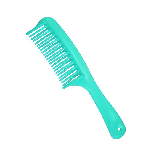 VOCOSTE Detangling Hair Comb, Double Row Tooth Hair Comb Hairdressing Styling Tool for Curly Hair, Green, 7.87"x1.77"
