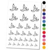 Slippery Banana Peel Temporary Tattoo Water Resistant Fake Body Art Set Collection - Black (One Sheet)