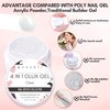Makartt Solid Builder Nail Gel: 15ML 4 in 1 Nail Extension Gel UV Nail Glue for Acrylic Nails Rhinestones Gel 3D Nail Sculpture Gel 3D Molding Gel Hard Gel for Nails UV/LED Nail Lamp Required Clear
