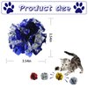 Andiker 3.54inch Mylar Cat Crinkle Balls, 4pcs Colorful and Sparkling Crinkle Ball Lightweight Easy to Carry Cat Ball Toy Interactive Cat Toys for Indoor Cats to Kill Time and Keep Fit (Mixing Color)