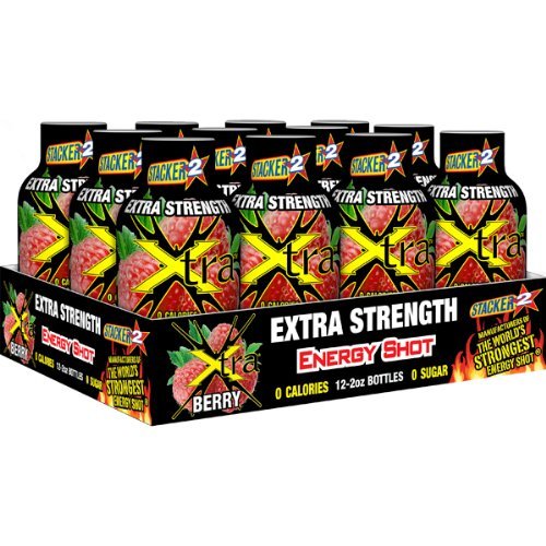 Stacker2 Extra Strength Energy Shot Berry Flavor 2oz. 12 Pak