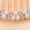 Missgrace Luxury Glitter Sparkly Crystal Rhinestones Pearls Gold Hair Side Combs Hairpins Barrettes Clips Hair Accessories for Women Girls (Color 1)