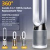 2-IN-1 Filter Replacement Filter for Dyson TP06 HP10 TP07 HP06 TP04 PH01 HP09 TP10 TP09 HP07 Air Purifier 360° Combi Glass Pure Cool Hot Humidify Fan, Upgrade 2-IN-1 HEPA + Carbon Filter, 1-Pack