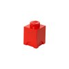 Room Copenhagen, LEGO Brick Box Stackable Storage Containers - Decorative Organizational Building Blocks for Kid's Toys and Accessories - 4.92 x 4.92 x 7.09in - Brick 1, Bright Red