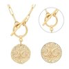 Pendant Necklace Moon and Star Shaped Alloy Mterial,Coin Pendant Turuqoise Charm Jewelry for Women