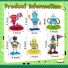 12 Pieces Robot Birthday Party Supplies Robot Party Honeycomb Centerpieces Robot Party Decorations Robot Party Table Topper for Baby Shower Decorations for Kids Birthday Party Supplies