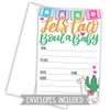 Taco Bout A Baby Shower Invitations (20 Count) With Envelopes - Llama and Cactus Fiesta Baby Shower Invites