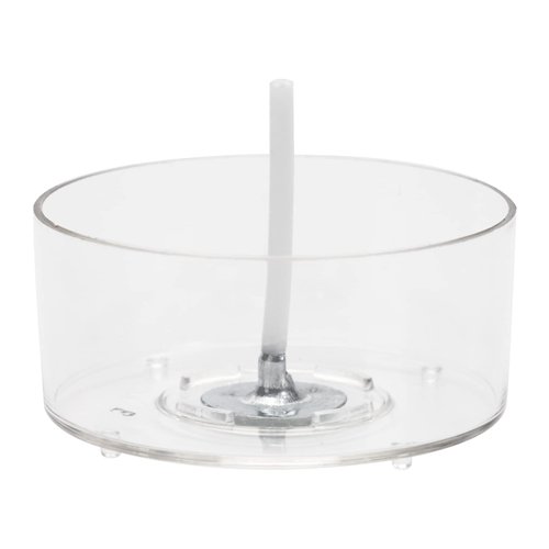 CandMak Tea Light Candle Cups, 50pcs Clear Polycarbonate Plastic Empty TeaLight Mold Tin Container with 50pcs TeaLight Candle Wicks (Circle)
