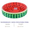 Kiddie Pool, Watermelon 3 Ring Inflatable Pool for Kids, Ideal Water Pool in Summer, 45 Inches Inflatable Swimming Pool, for Ages 3+