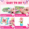 MDCGFOD Decorate Your Own Water Bottle Kits for Girls DIY Water Bottle for Girls Fun Arts and Crafts Gifts Toys Kits for 4-6-8-10 Year Old Girls Kids Birthday Christmas Gifts (Butterfly)