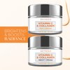 Skin 2.0 Vitamin C and Collagen Day & Night Face Moisturizer Cream - Duo Pack - Dermatologist Tested - Anti-Aging, Brightening Day Cream - Cruelty Free Korean Skin Care For All Skin Types - 1.69 oz x2