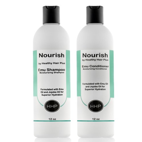 Emu Shampoo & Conditioner by Healthy Hair Plus - Helps Reduce Dryness and Adds Moisture and Shine