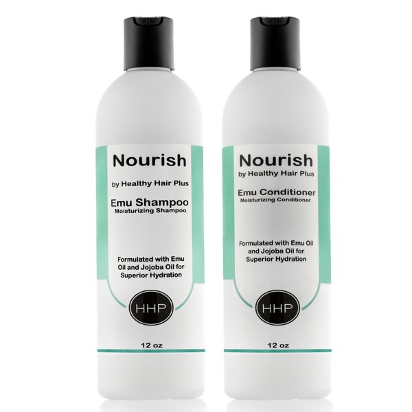 Emu Shampoo & Conditioner by Healthy Hair Plus - Helps Reduce Dryness and Adds Moisture and Shine