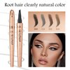 ObiPosay Waterproof Light Brown Eyebrow Microblading Pen - Four Point Brow Pen for Natural-Looking Eyebrows, Long-Lasting and Smudge-Proof.(Light Brown/01)