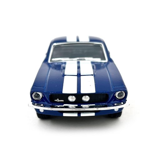 KiNSMART 1967 Ford Shelby Mustang GT500 Blue 1:38 Scale 5 Inch Die Cast Model Toy Race Car w/Pullback Action