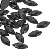 PATIKIL Marquise Gems, 100 Pcs 15x7mm Acrylic Rhinestones Flat Back Navette Horse Eye Crystal Gems for Jewelry Making DIY Craft, Black