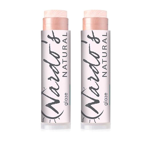 Nardo Natural's Tinted Lip Balm & Gloss for Women, Hydrating Lip Moisturizer, Fix Dry & Cracked Lips, Organic, Healing, Gluten Free, 2 Pack Glaze