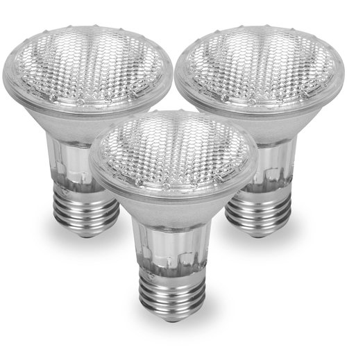 Par 20 3 Pack FL25 50PAR20/FL 50 Watt Halogen Spot Light Bulb Replacement 120V 130V Base Flood Beam Lighting Range Hood Oven PAR20 Reflector Bulbs Kitchen Bathroom Ceiling Can Lamp 50W E26 3P