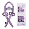 Satin Heatless Curling Rod Set, Hair Rollers for Curls, Premium Satin for Voluminous Curls Overnight Curls to Sleep in Heatless Curling Rod Headband Hair Wrap Set All Hair Types (Plush Purple, Medium)