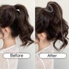 2pcs Small Claw Clips Stay-Put High Ponytail Rhinestone Metal Holders Anti-Sag Hair Clips for Bouncy High Ponytails for Women