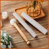 3 Pieces Crystal Singing Bowl Mallet Set, Include Thick Suede Striker Solid and Hollow Sound Bowl Stick, Crystal Singing Bowl Rubber Mallet with Wood Handle for Playing Singing Bowl