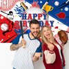 Avezano Baseball Happy Birthday Backdrop Banner Baseball Birthday Party Decorations Baseball Sports Themed Birthday Party Banner for Boys Kids Teens 70.8 x 43.3 Inch