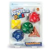 Learning Resources Jumbo Foam Polyhedral Dice, 5 Dice, 4, 8, 10, 20 Sides, Ages 5+ Multicolor, 3 W in