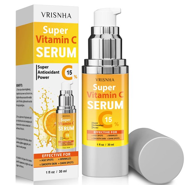 Super Vitamin C Serum for Women Over 50 - Advanced Anti-Aging Formula - Peptides, Niacinamide, Collagen, Hyaluronic Acid - Face Lift Serum for Mature Skin Wrinkles
