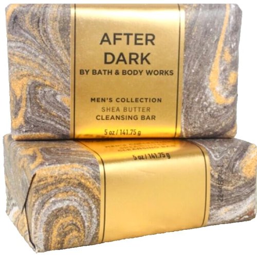 2 pack For Men Shea Butter Cleansing Bar soap 5 oz each Men's Collection AFTER DARK