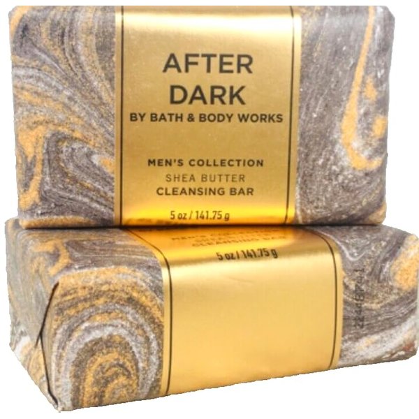 2 pack For Men Shea Butter Cleansing Bar soap 5 oz each Men's Collection AFTER DARK