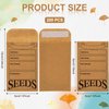 200pcs Seed Envelopes, Reusable Self Sealing Seed Storage Paper Bag Printed with Types Name Template Small Seed Packets for Seeds Saving & Collecting