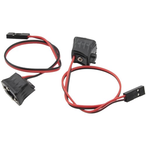 2Pcs Vgoohobby 4 LED Light Square Lamp Bumper LED Headlight 7V Compatible with Axial SCX10 90046 D90 Traxxas TRX4 Tamiya HSP HPI 1/10 RC Crawler