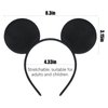 MIDELONG Mouse Ears Headband, Solid Black Costume Ears Headbands for Boys Girls Christmas Birthday Party Halloween Mouse Themed Party Favors Supplies, Pack of 2