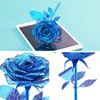 Piececool 3D Metal Puzzles Rose Flower Model Kits, Artificial Fake Flowers Metal Building Blocks DIY 3D Puzzle for Adults, for Father Mothers Valentines Day, 15Pcs