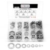QTEATAK 320Pcs Lock Washers 304 Stainless Steel Internal Star Washer, 8 Sizes Tooth Washer Wave Spring Washer Assortment Kit M2.5 M3 M4 M5 M6 M8 M10 M12, Silver
