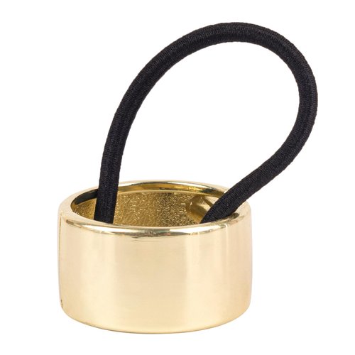 Framendino, Gold Metal Circle Hair Cuff Ponytail Holder Elastic Hair Ties for Hair Accessories
