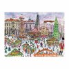 Galison Michael Storrings Christmas Market 1000 Piece Puzzle from Galison - Featuring Beautiful Illustrations of a Festive Snowy Town, 27" x 20", Makes a Wonderful Gift