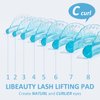 Libeauty Lash Lift Shield, Super Soft Lash Lift Pads Shell Shape Lash Perm Rod Eyelash Curler Tool 16 Pcs (Blue)