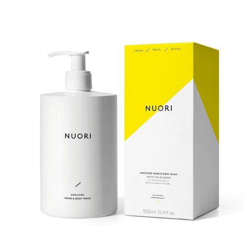 NUORI Enriched Hand & Body Wash| Lightweight, Moisturizing, Antioxidant Protection, All Natural Skincare, 500 ml / 16.9 fl oz