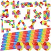 GOLDGE 15 Pack Mini Fidget Snake Cube Puzzle Toys - Party Favors & Goodie Bag Fillers for Kids & Teens - Rainbow Colors - Bulk Birthday & Back to School Gifts - Stocking Stuffers