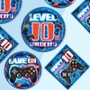 96 Pcs 10th Birthday Video Game Party Supplies 350 GSM Video Game Birthday Decorations Disposable Paper Plates and Napkins Tableware Set for Kids Boys 10th Birthday Gamer Gaming Party Serves 24