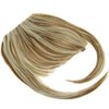 8" Clip in Bangs Hair Extensions Thick Full Neat Bangs Fringe Hair Extension with Temples One Piece Clip on Front Bangs Hairpiece