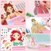 Arts and Crafts for Kids Ages 8-12, 5 In 1 Kids Makeup Sets for Girls 5-8, Princess Makeup, Dress Up, Foil Fun, Diamond Art with Princess Show Stand, Birthday Gifts for Girls Ages 4 5 6 7 8 9 10 11 12