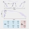 MAXJULI Fake Glasses with Cute Nerd Frame Reading/Gaming/TV/Phones Glasses for Women Men (Transparent)